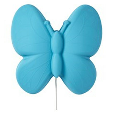 UPPLYST Lámpara pared mariposa azul